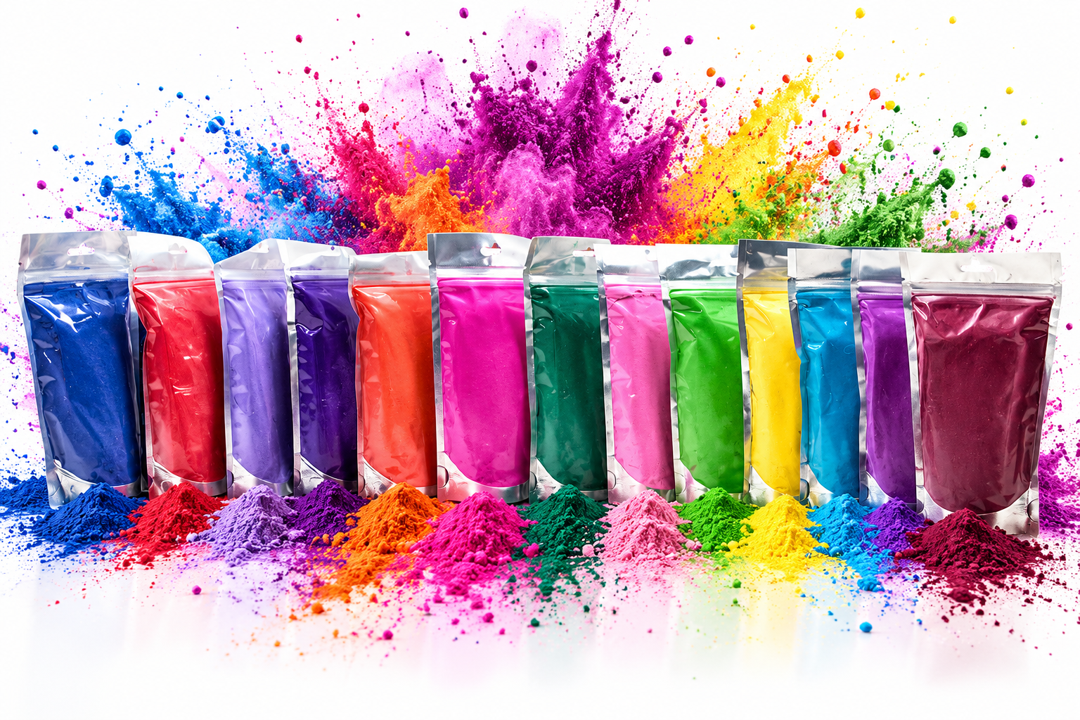 Vibrant Rainbow Hair Dye Powders